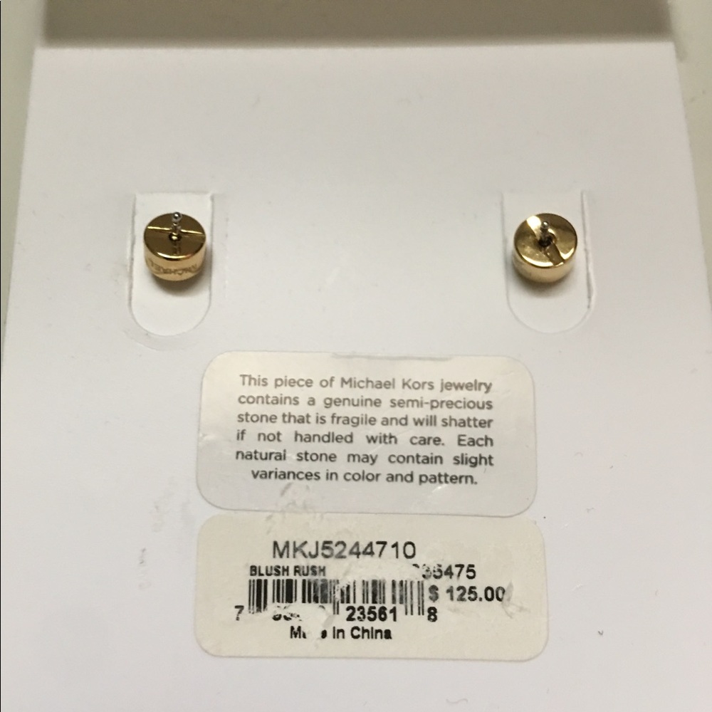 MICHAEL KORS BLUSH RUSH JACKET EARRINGS - Picture 3 of 4